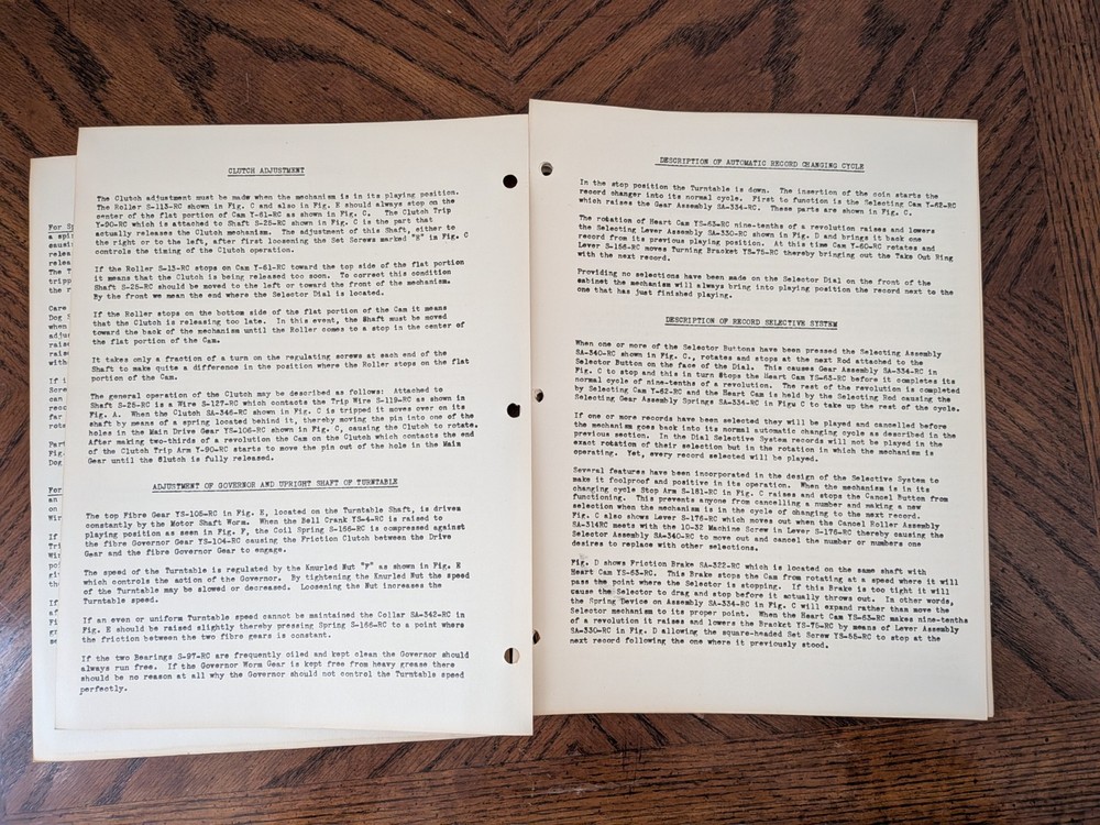 Wurlitzer Simplex Instructions Manual