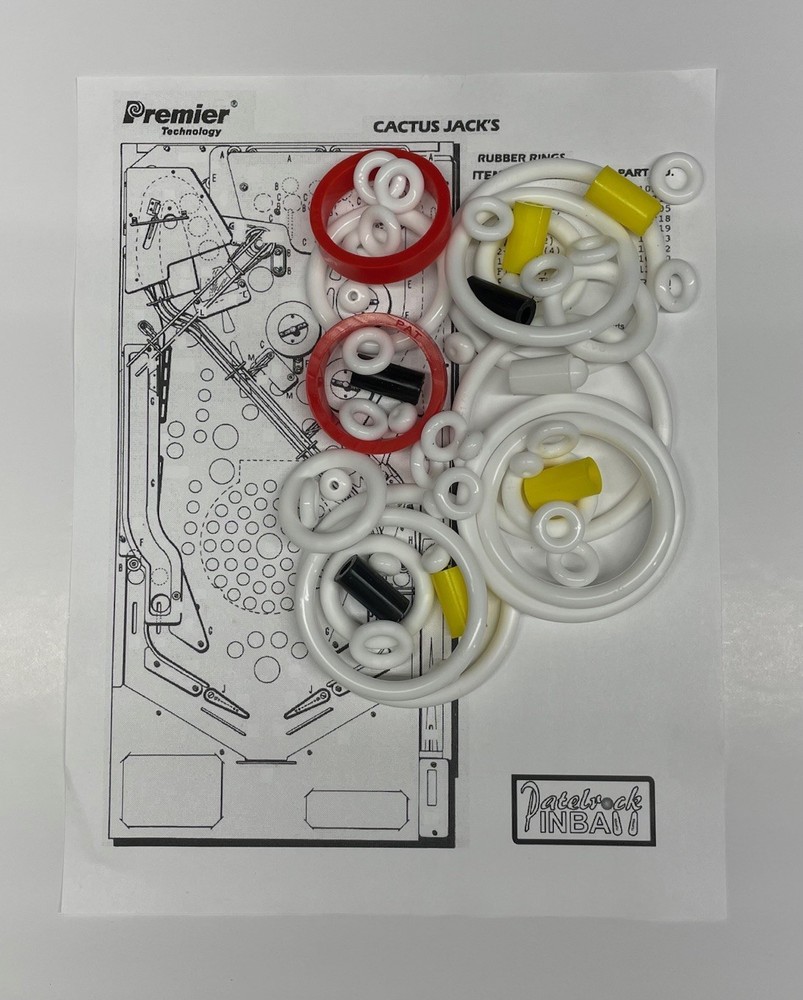 Gottlieb Cactus Jack's Pinball Machine Rubber Ring Kit **Customize Your Kit**