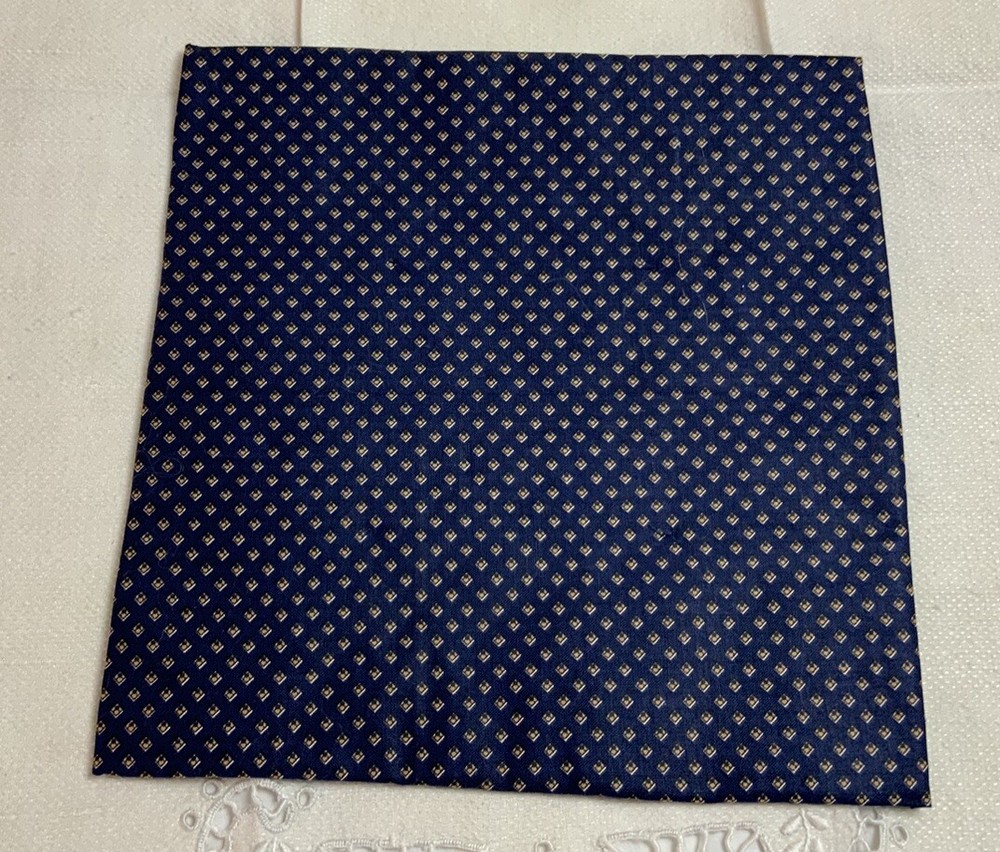 Antique Vintage Patchwork Quilt Table Topper Or Doll Quilt, Nine Patch, Red Navy