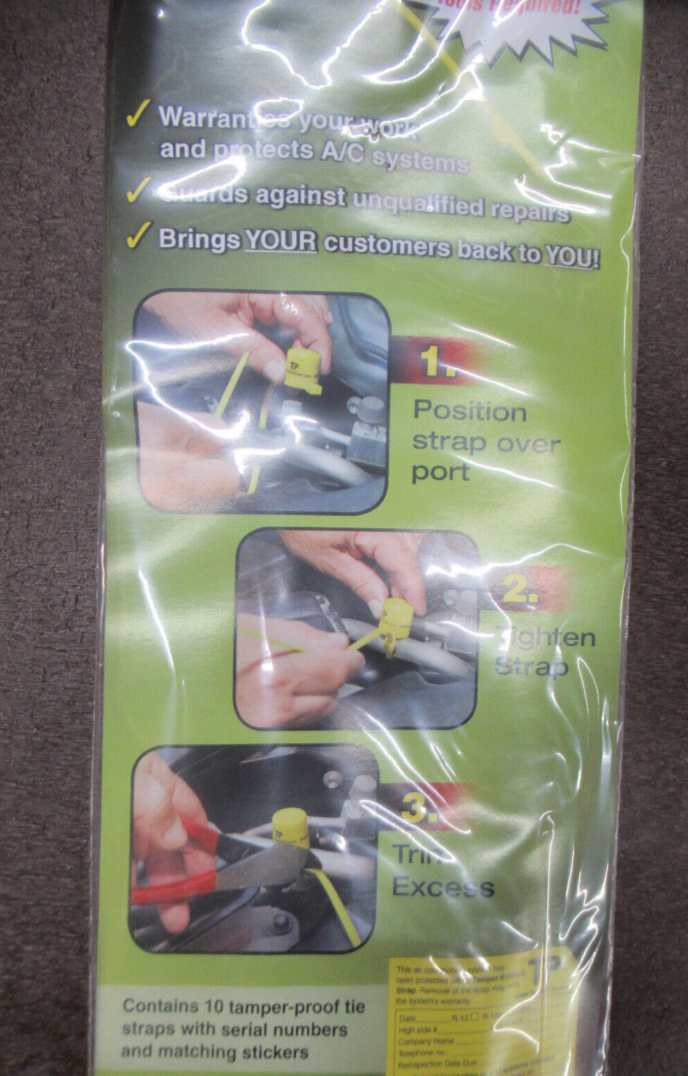 TRACERLINE TP-31 TAMPER-EVIDENT STRAPS 10ct