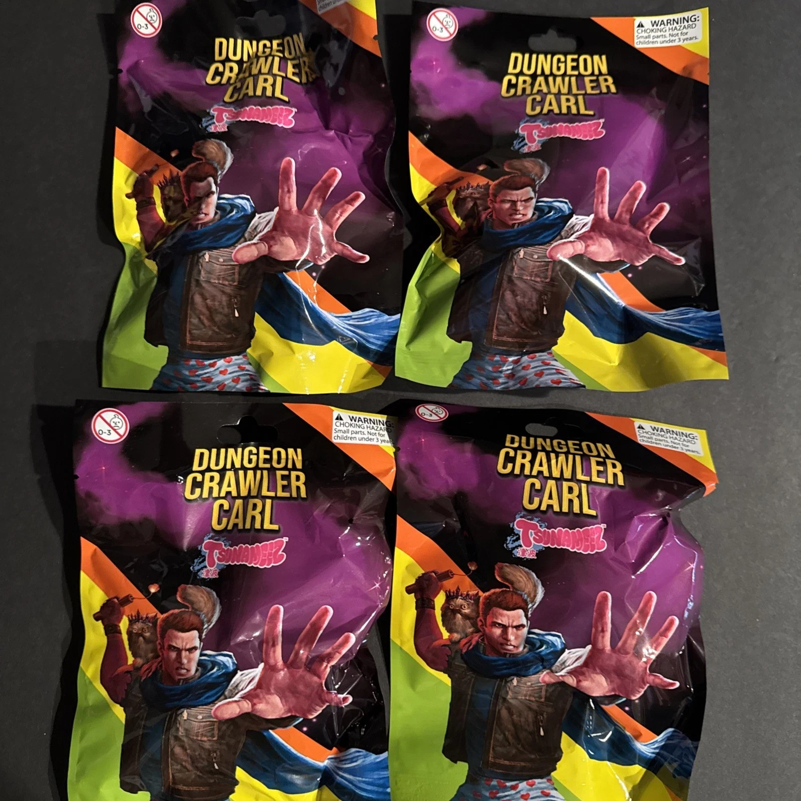 Dungeon Crawler Carl - Tsunameez Acrylic Keychain - Lot of 4 New Sealed