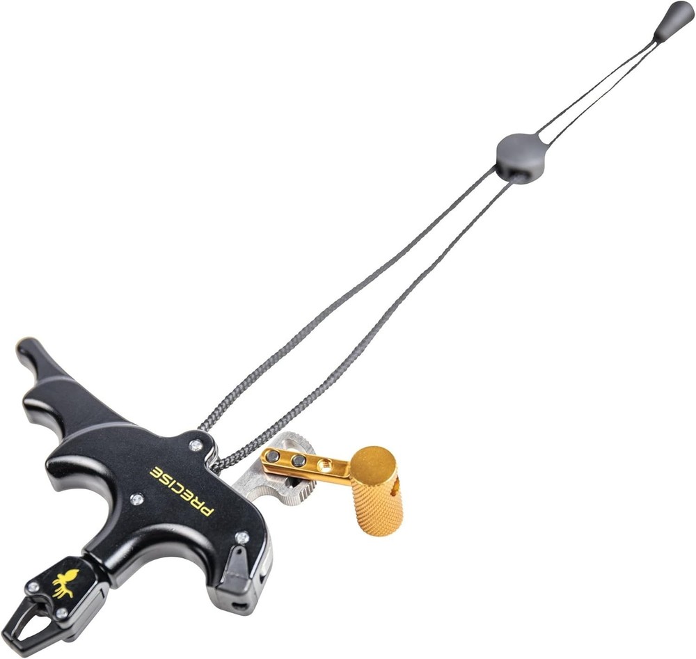 Precise Bow Release, 4-Finger T Handle Release 360° Caliper Trigger w/ Strap