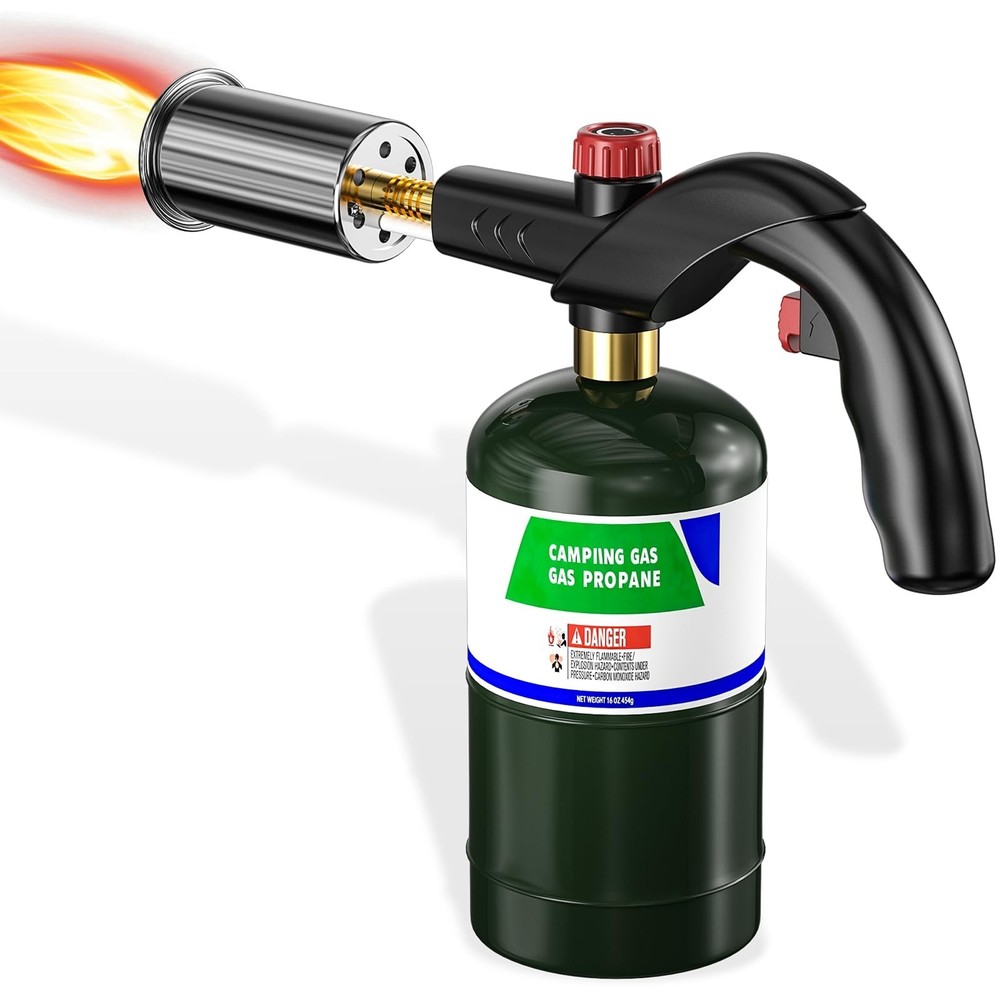 Adjustable Propane Torch with Flame Control for BBQ, Steak, Campfire & Charcoal