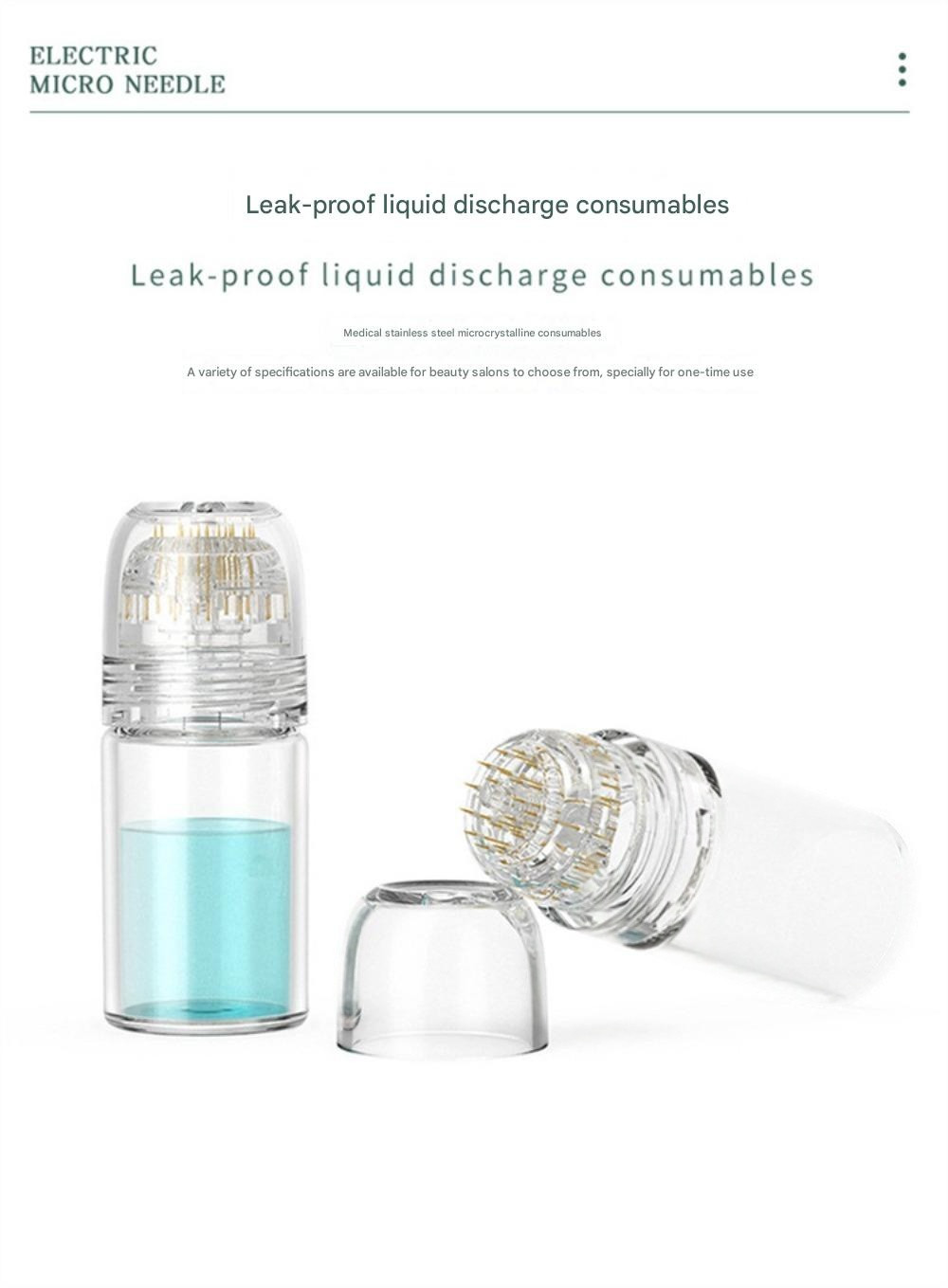 0.25/0.5/1.0/1.5mm Hydra Needles Derma Roller Anti Ageing Micro-needling Tool