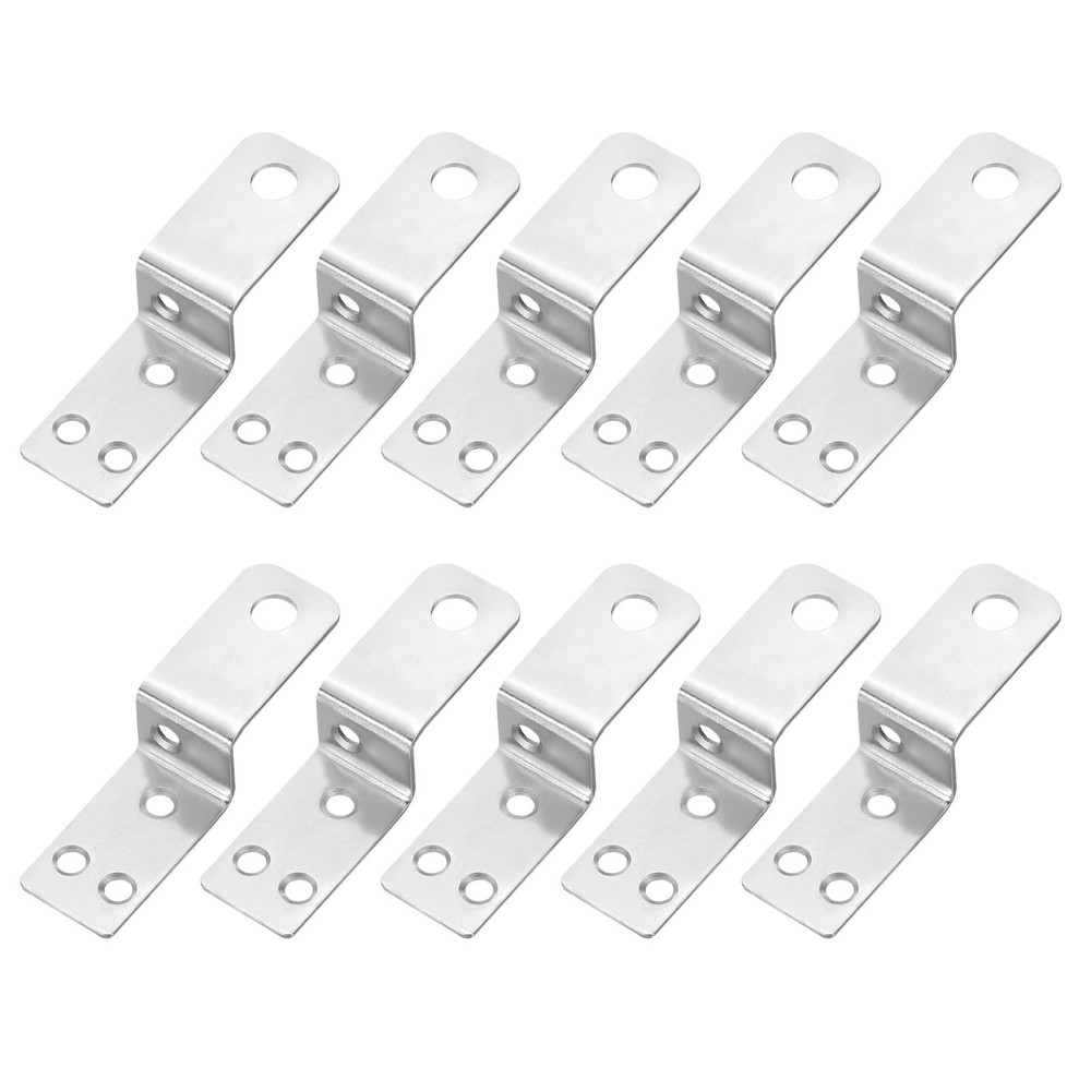 20pcs Z Shaped Angle Bracket 0.75 Inch Frame Bracket Silver