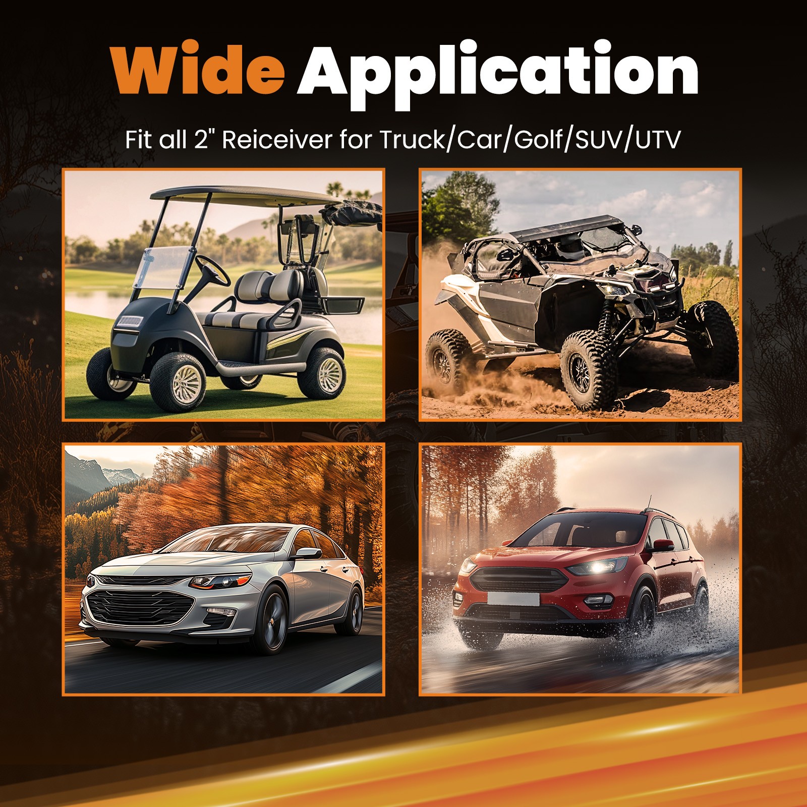 Stainless Steel Hitch Fishing Rod Holder 5 Link Tube for 2" Hitch Receivers