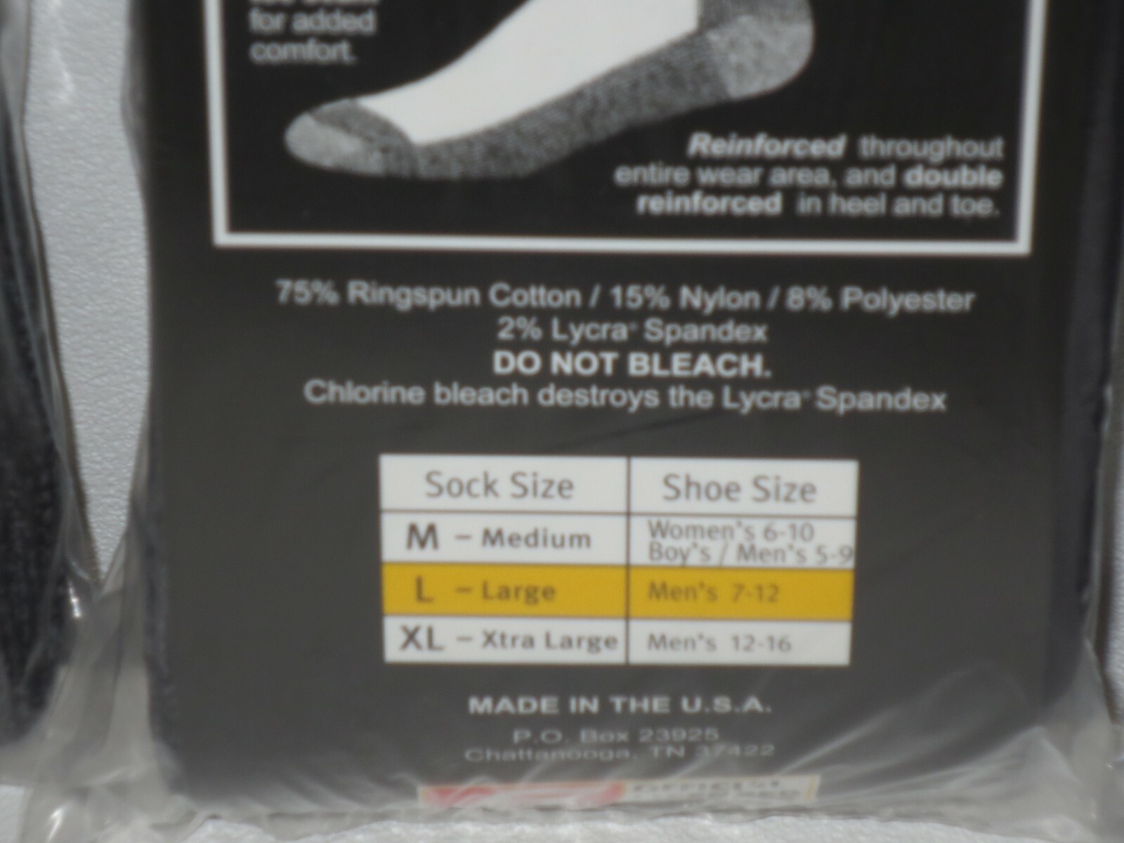 12 Snap-On CREW Socks BLACK LARGE ~ FREE SHIPPING ~ MADE IN USA 12 PAIRS *NEW*