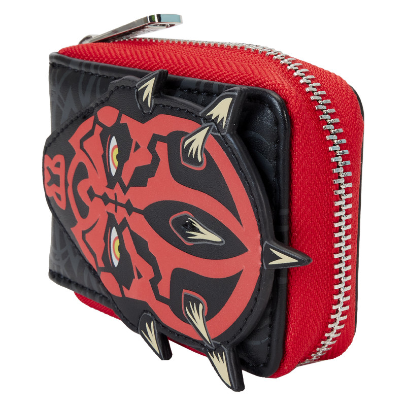 Loungefly Star Wars Darth Maul Glow Accordion Zip Around Wallet
