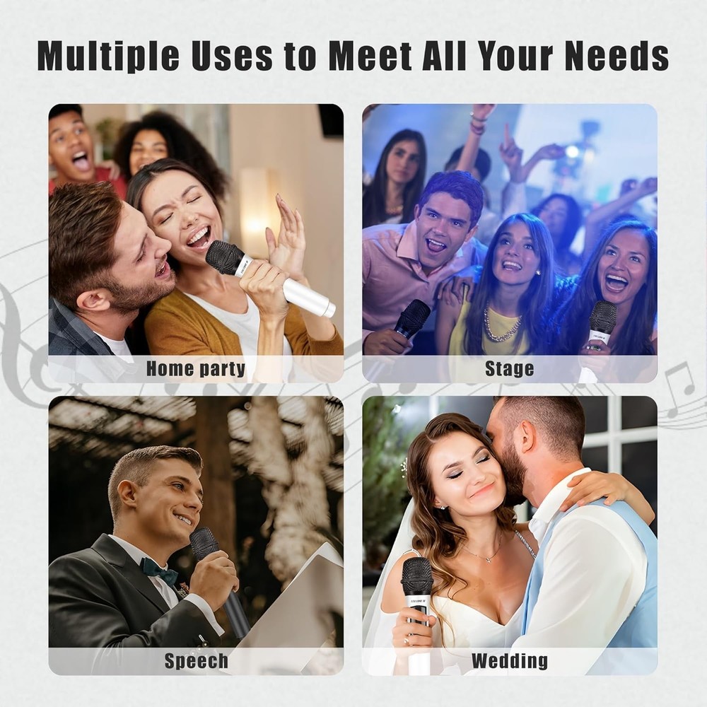 Dual Wireless Karaoke Microphone System