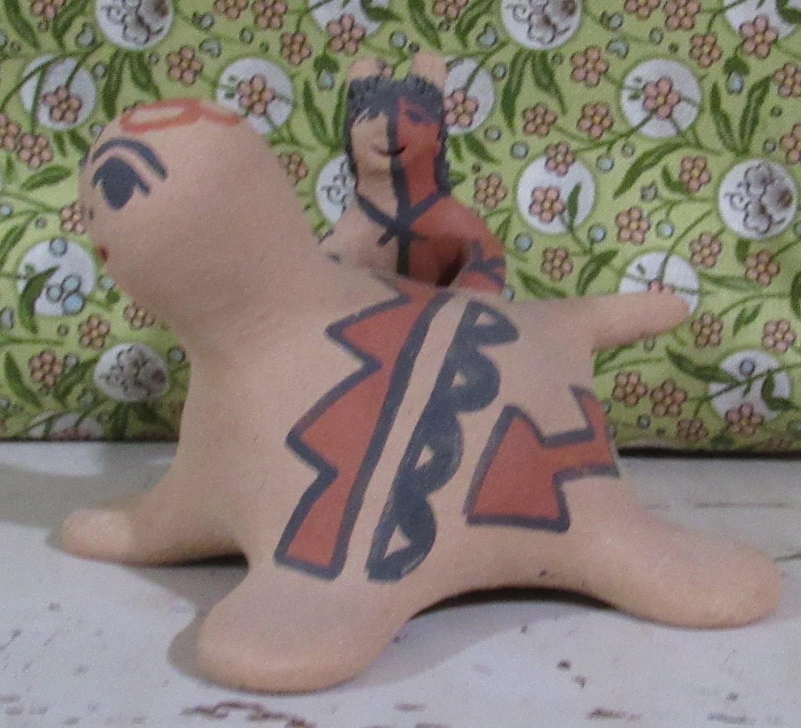 VTG Native American Jemez Pueblo TURTLE Storyteller by Felicia Fragua (F.F.)