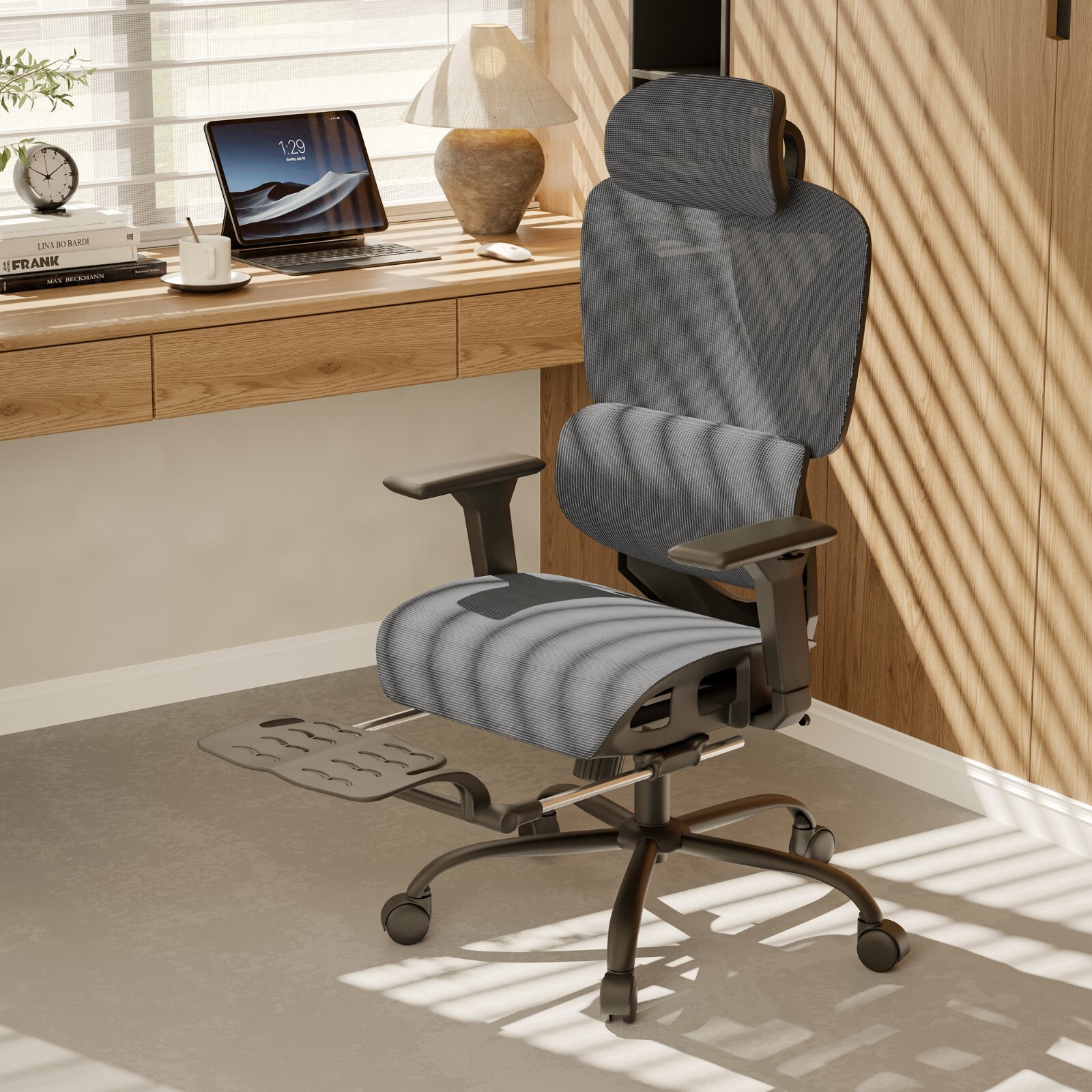 Deluxe Mesh Ergonomic Office Chair with Adjustable Lumbar Support - New Open Box