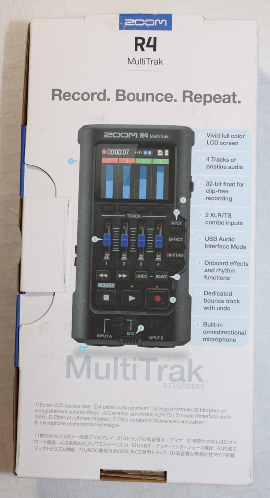 Zoom R4 MultiTrak 32-Bit Float 4-Track Portable Recorder USB Interface