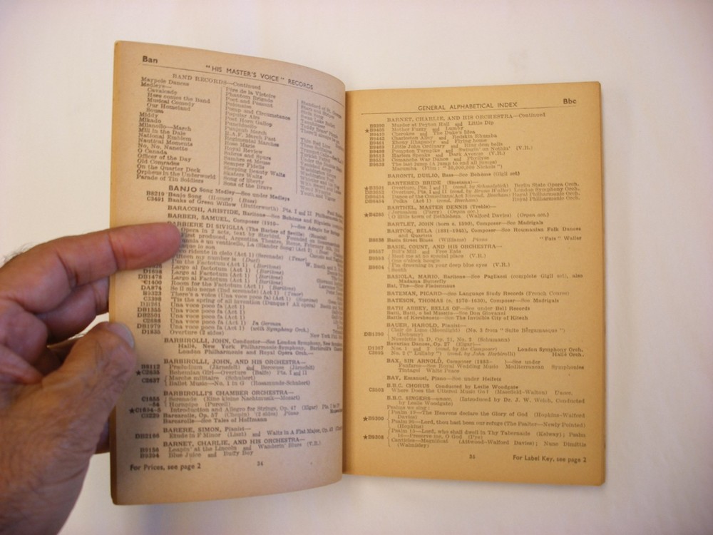 Original Victor HMV Phonograph Record Catalog - 1948-9