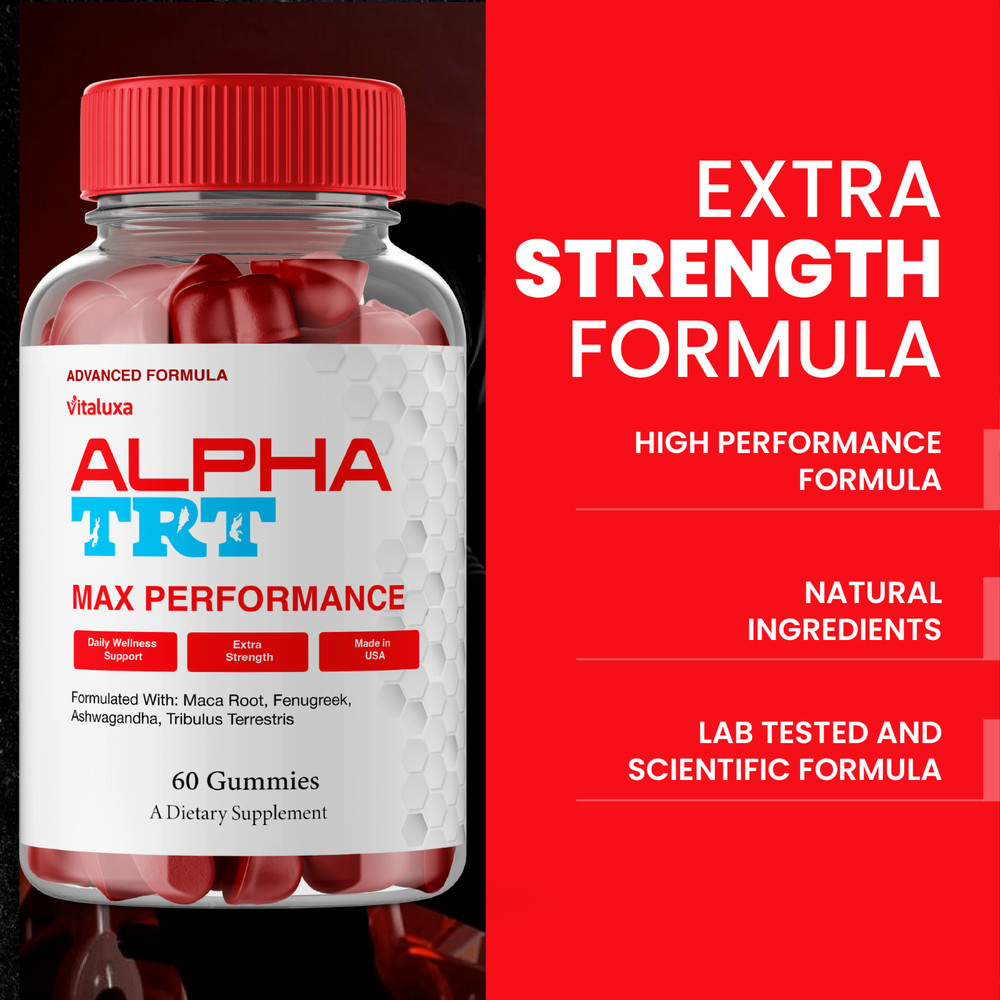 Alpha TRT Performance Capsules, AlphaTRT Advanced Pills (60 Gummies)