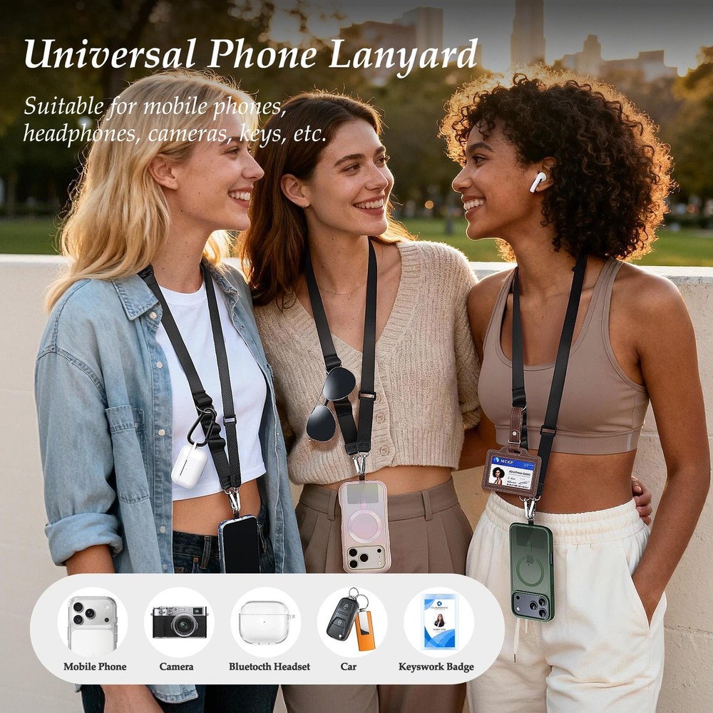 Multifunctional Phone Lanyard Black