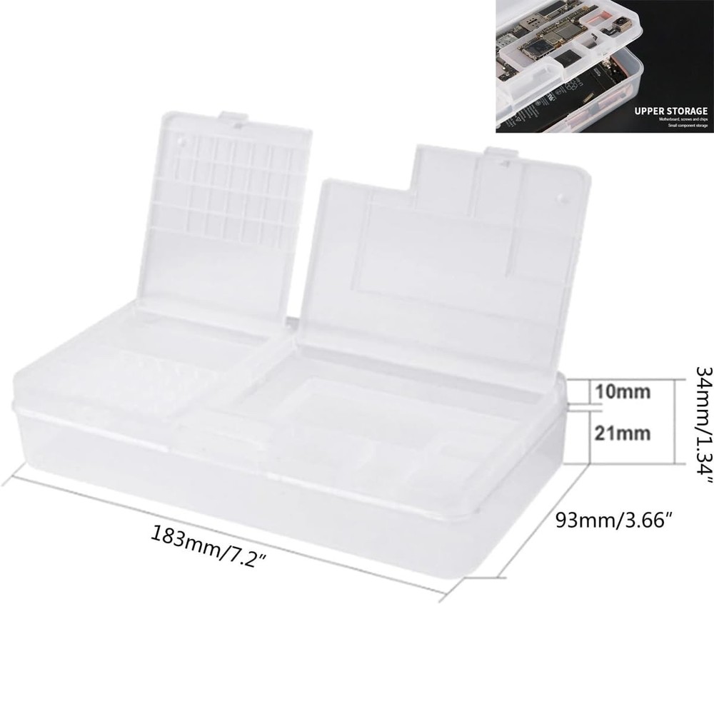 2 Pack Phone Repair Module Organizer Precision Component Storage Case Contain...
