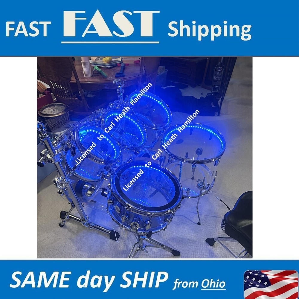 5 piece drum kit LED lights - LED lighting system for drum kit