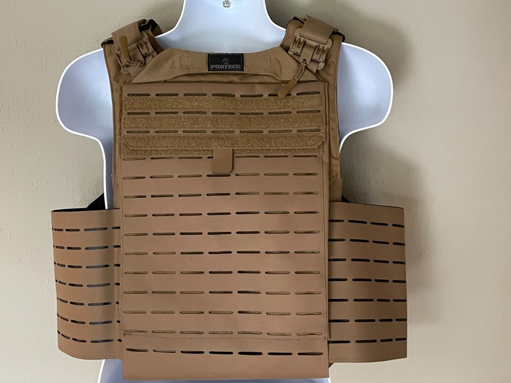 Protech Tactical Armor Plate Carrier Sz Small Coyote Webless First Spear Tubes