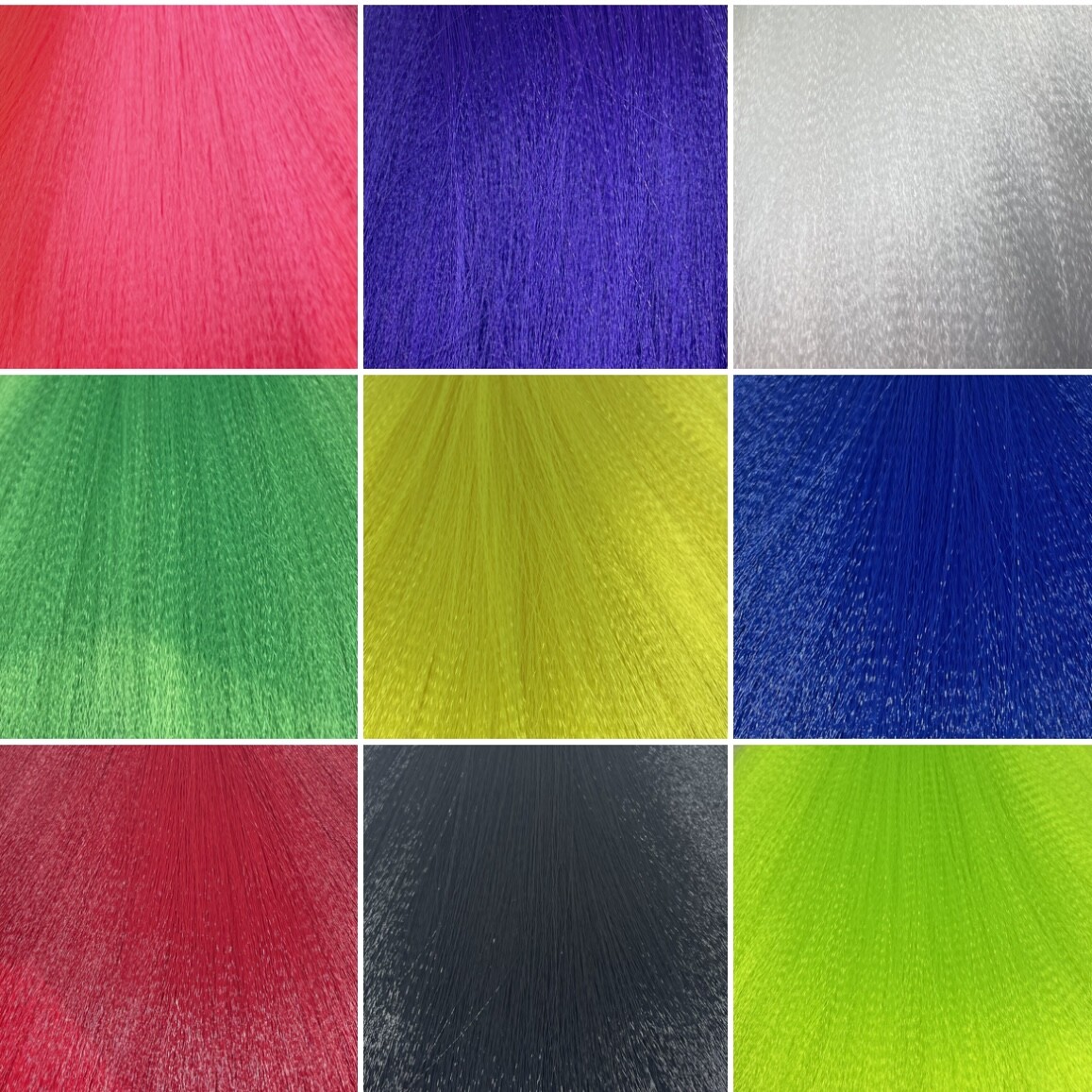 8" and 12" Standard Crimped Nylon Hair Jigmaking Tacklecraft Snook Flair hawk