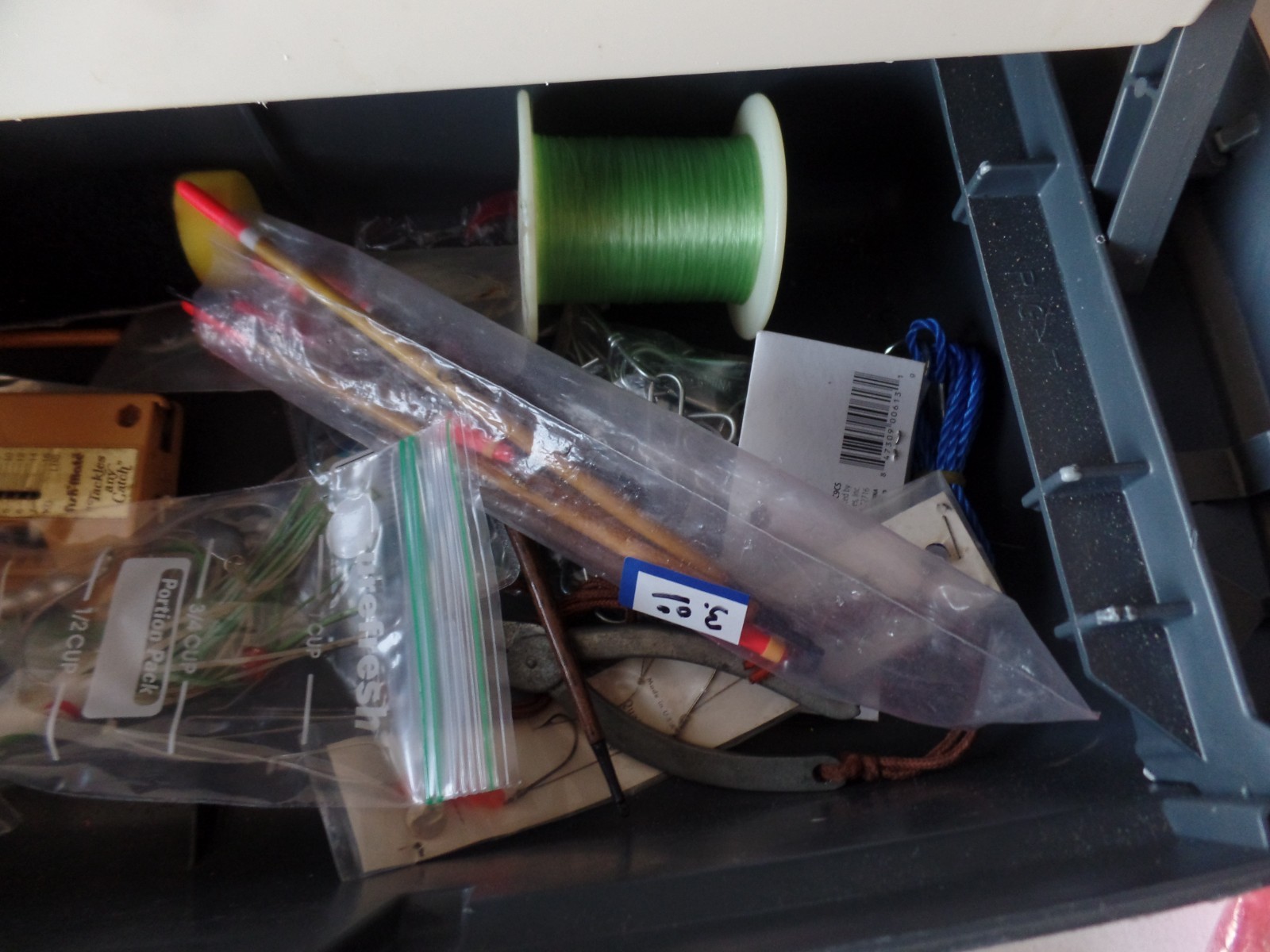 Vnt. Plano 3 tier TACKLE BOX FULL vintage Lures fishing supplies fillet knife