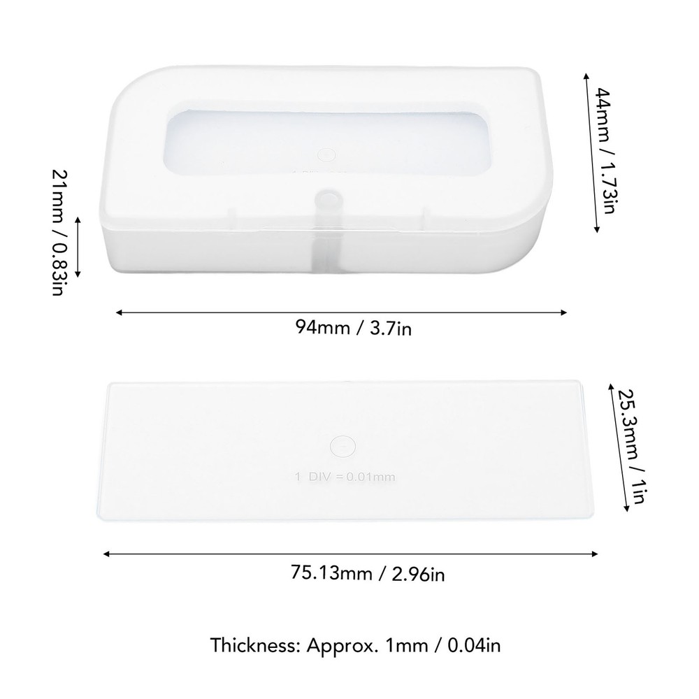 0.01mm Dot Crosshair Microscope Camera Slide Multifunction Plate Reticle
