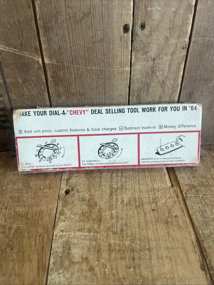 Dial-a- “Chevy” Deal Adding Machine