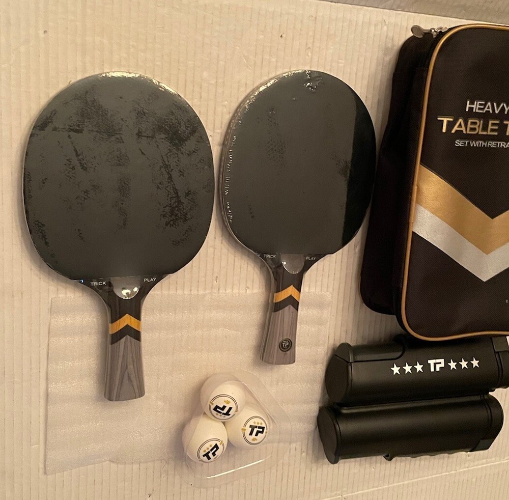 Table Tennis 2 Paddle Set with Retractable Net