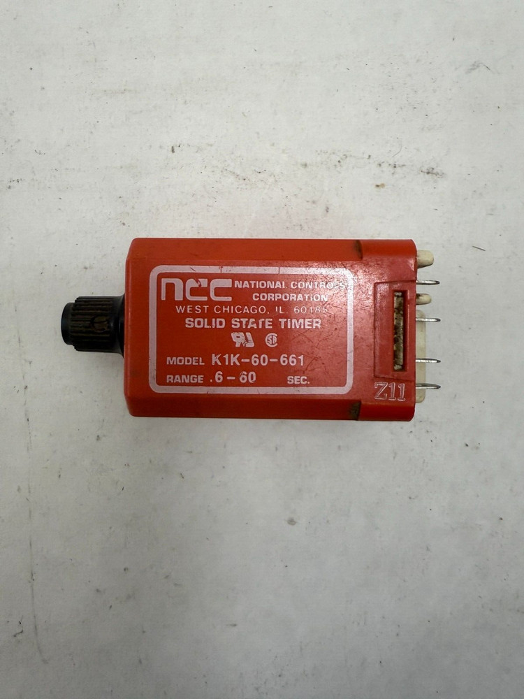 NCC Solid State Timer K1K-60-661 Used Great Shape .6-60 Sec See Pics #D6