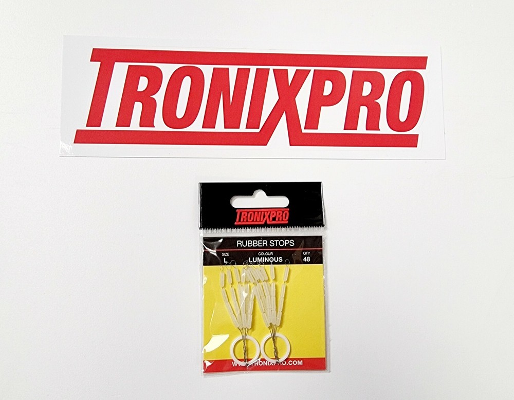 Rubber Bait / Rig Stops - Tronix Pro - Luminous or Clear - 48 Per Pack