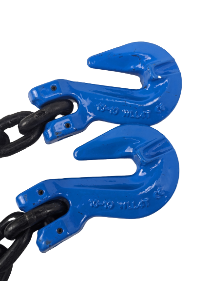 3/8" x 10' G100 Chain with Grab Hook and Grab Hook (2 Pack)