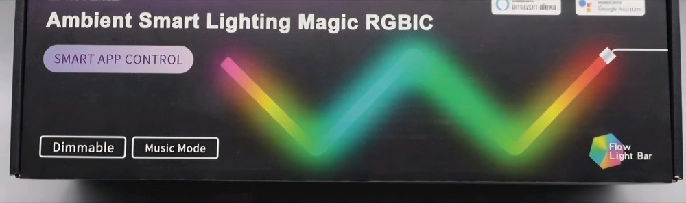 Corner LED Wall Lights Ambient Smart Lighting RGBIC Smart App Control Dimmable