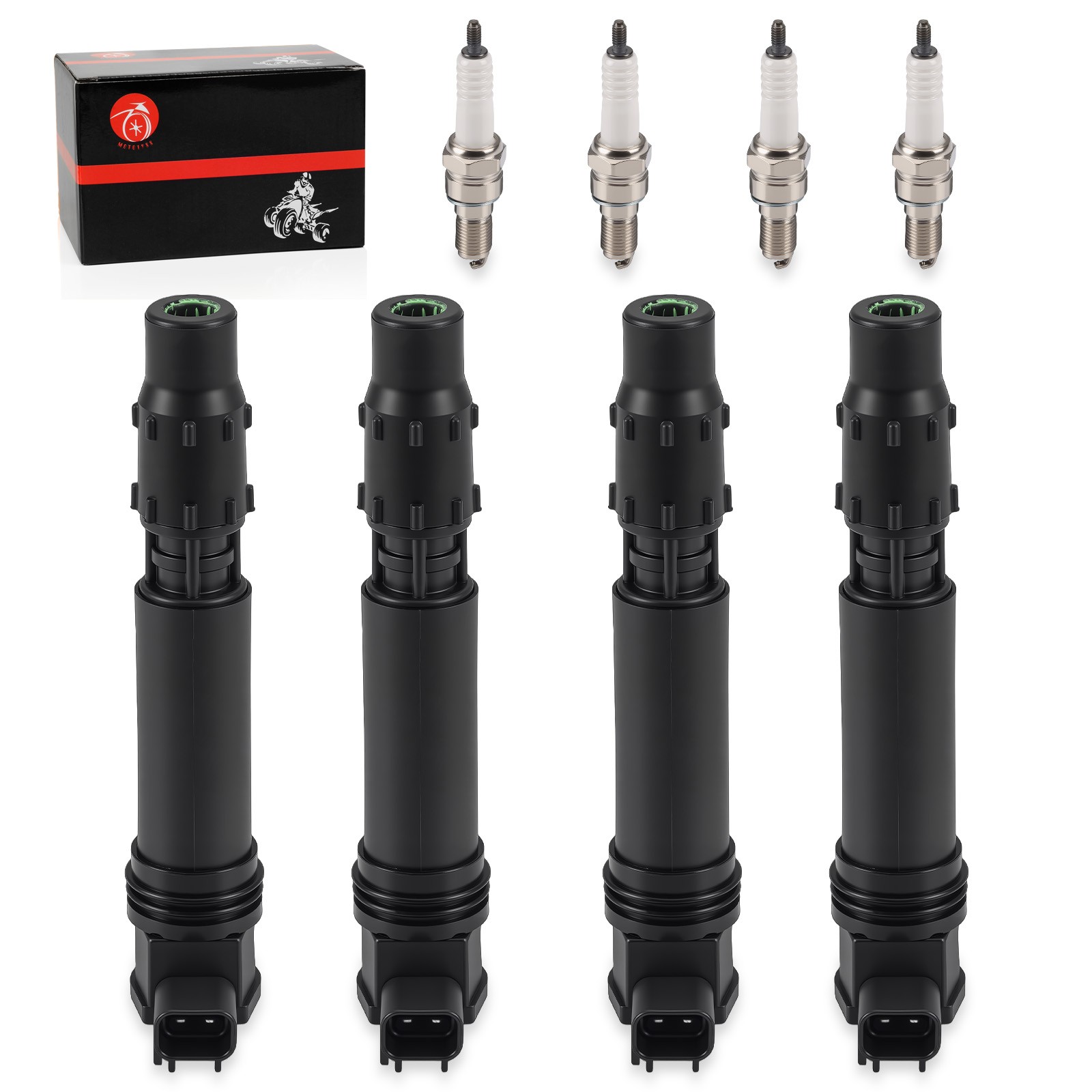 2004 2005-2007 For Honda CBR1000RR Ignition Coils & Iridium Spark Plug Set of 4