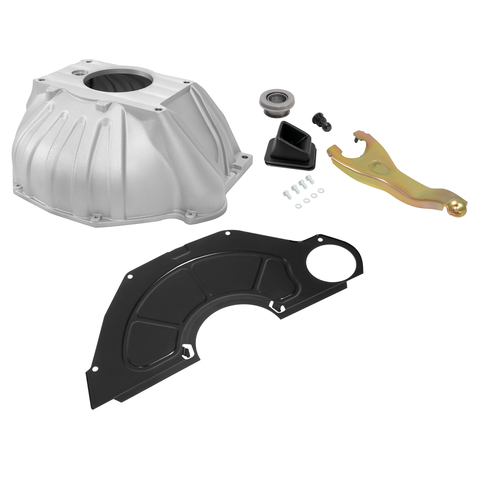 FOR CHEVY BELL HOUSING KIT & 11" CLUTCH FORK & THROWOUT BEARING & COVER #3899621
