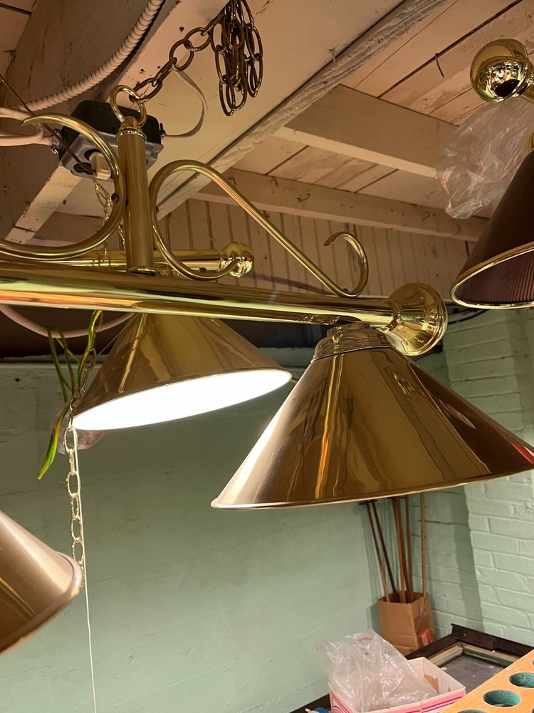 Straight Gold Design Pool Lights for Pool Table