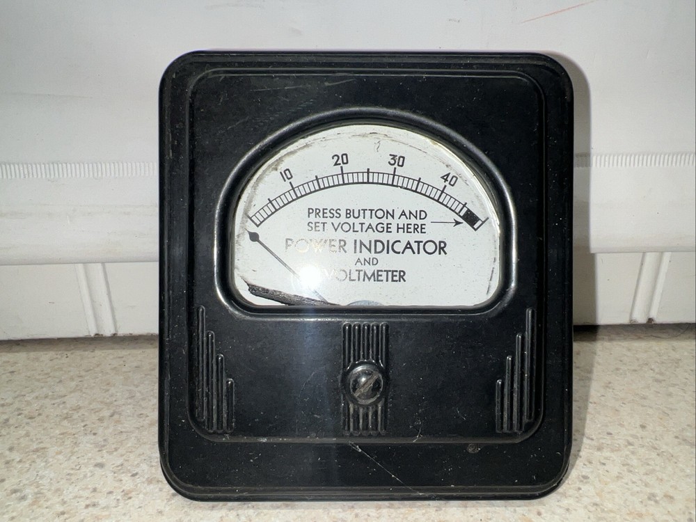Vintage Simpson Power Indicator & Volt Meter UNTESTED