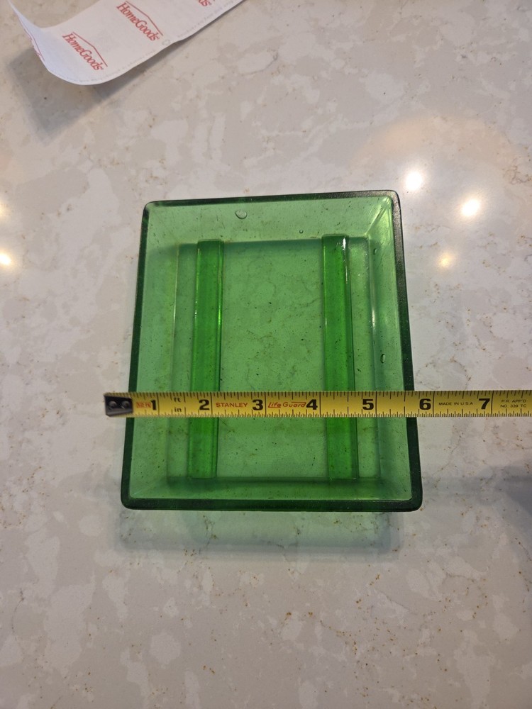 Vintage Emerald Green Darkroom Developing Tray. 6.75"×5.75"
