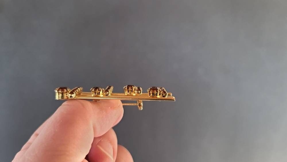 Rhinestone Musical Notes Brooch