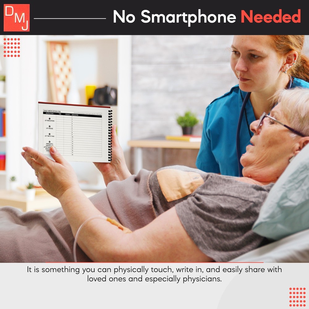 Daily Medication Journal - Log for Medication, Blood Sugar, Pulse, & More.