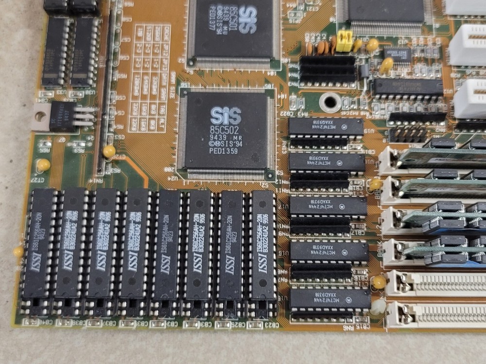 Epox Socket 5 Motherboard, Intel Pentium 100 CPU 64Mb RAM Working #MDF7