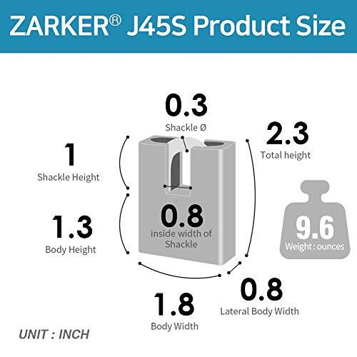 Keyed Padlock-Stainless Steel Shackle, 1-Pack, Rust-proof & strong durability