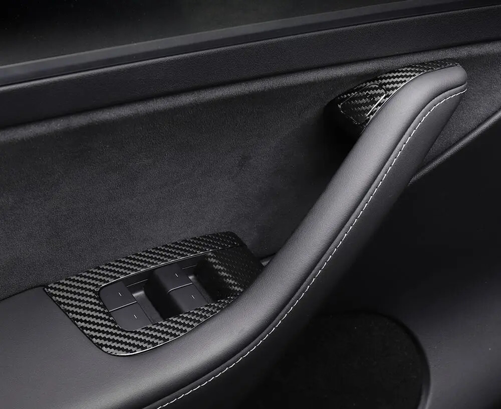 Hot For Tesla Model 3 Model Y Car Window Control Panel Button Decor Sticker New