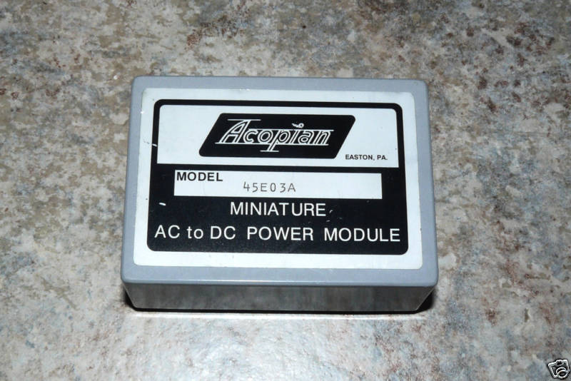 ACOPIAN 45E03A LINEAR REGULATED AC TO DC POWER SUPPLY MODULE