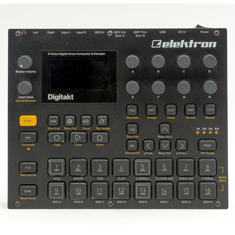 Elektron Digitakt Digital Drum Machine Sampler 8-Track MIDI Sequencer w/ Box PSU