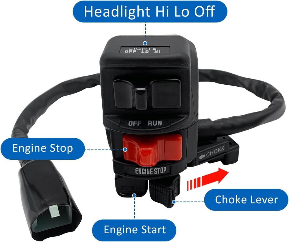 Control Switch Button Start Kill Stop Headlight for Bayou 220 KLF220 96-02