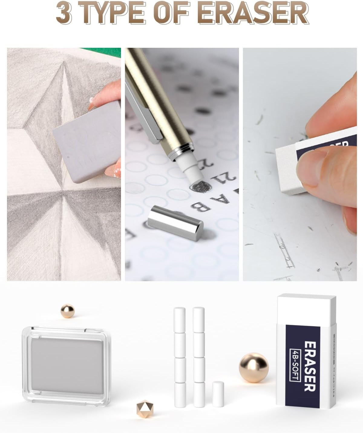 35PCS Art Mechanical Pencils Set, 3 PCS Metal Drafting Pencil 0.5 mm & 0.7 mm &