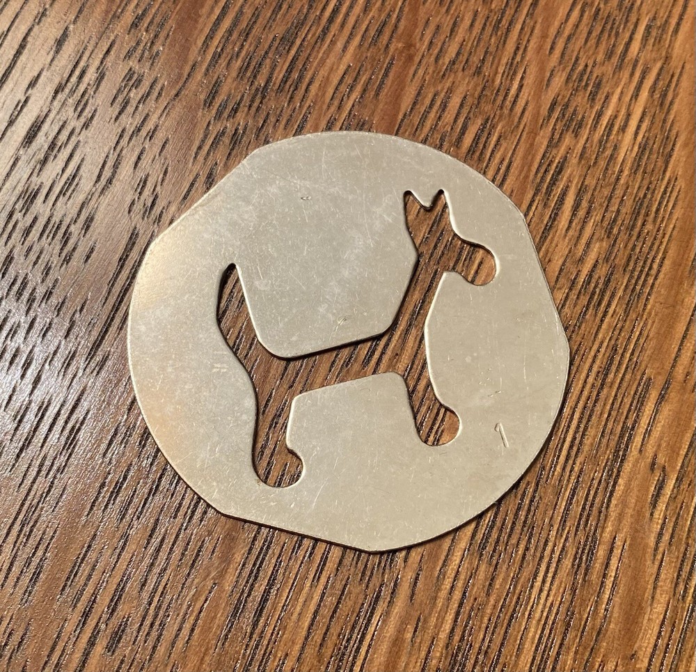 vintage MIRRO Cookie Cooky Pastry Press Replacement Disk Disc - Dog