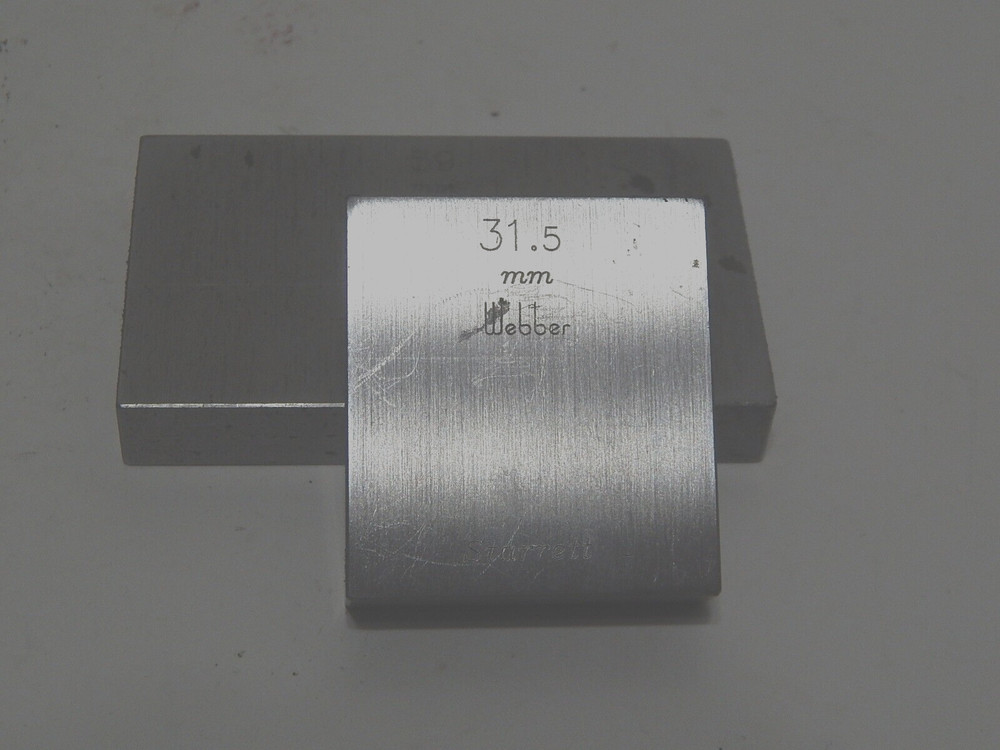 STARRETT WEBBER GAGE BLOCK 31.5MM