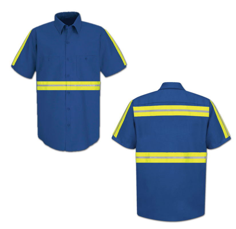 Red Kap Enhanced Visibility Hi Vis Reflective Safety Work Shirt