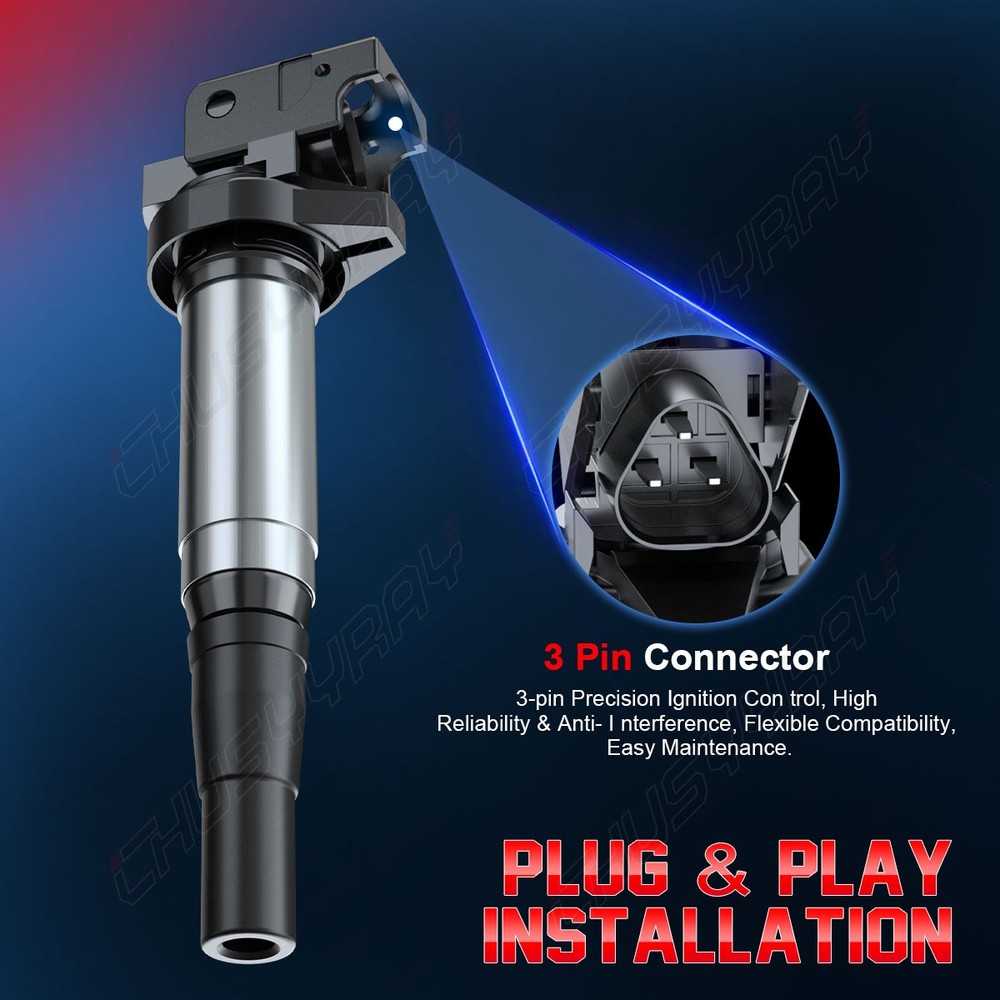 4x Ignition Coil Pack UF598 replacement Kit For Mini Cooper 2009 2010 2012
