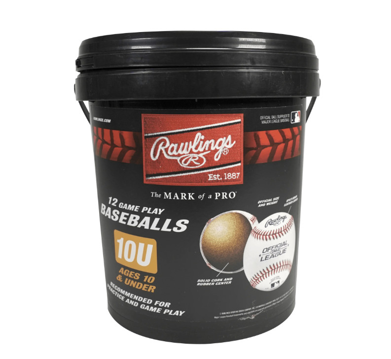Rawlings-Official League CROLB Practice Youth Baseballs, Youth/10U, Bucket 12 Ct